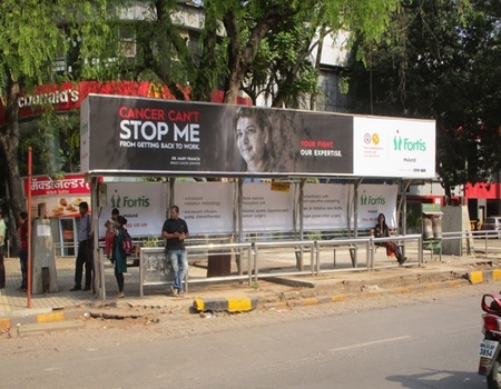 Bus Stop Ads at Vibhutipura Bus Stop in Mumbai, Best Hoardings Advertising company in Mumbai